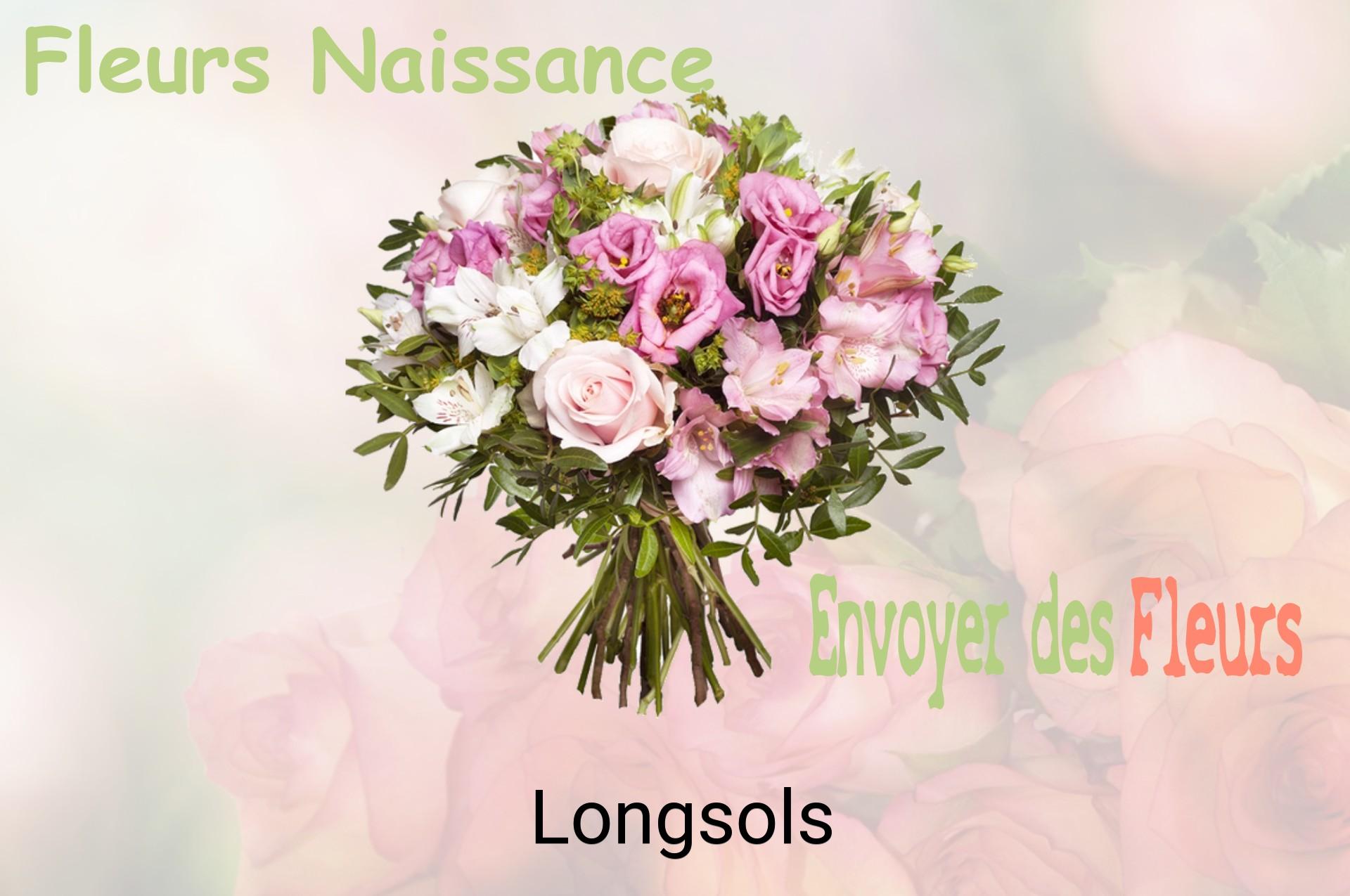 Bouquet de fleurs de naissance livré à Longsols