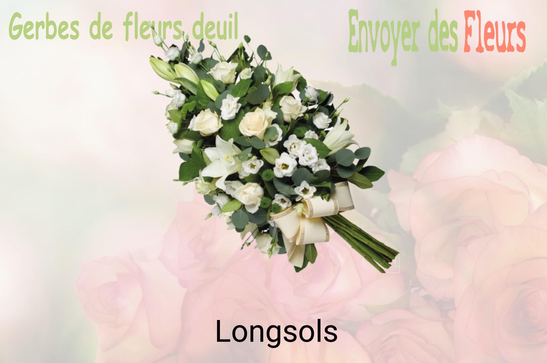 Gerbe de fleurs de deuil livrée à Longsols